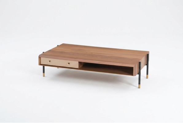 Mesa de centro de sala de estar de madera de diseño de lujo mesa de centro de madera de diseño de lujo en marrón nuevo