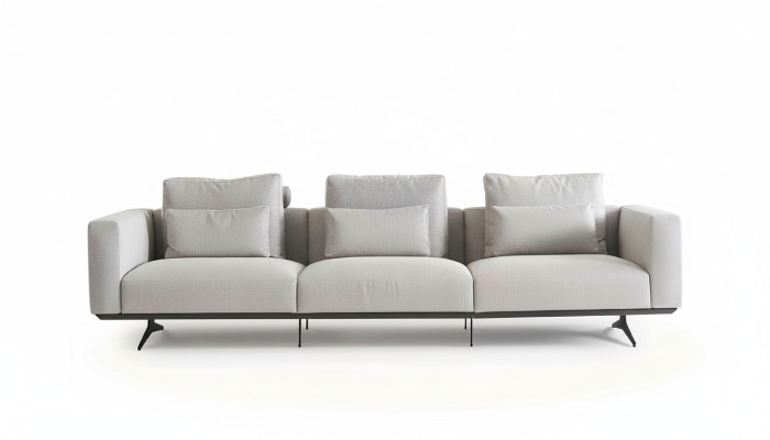 Sala de estar Diseño Conjunto de sofás de 4 plazas Sofá blanco Sofá tapizado Nuevo