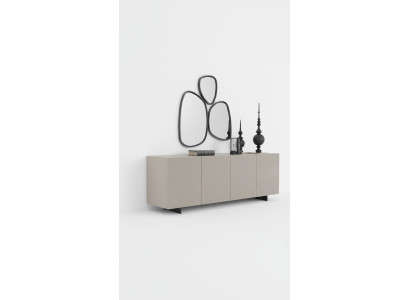 Salón espejo aparador armario elegante diseño lujo 2 piezas nuevo beige