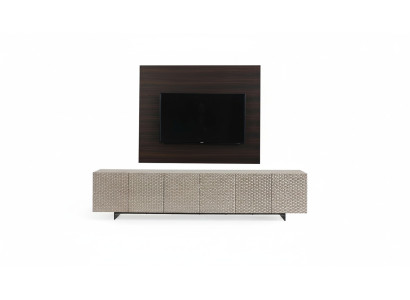 Panel de pared de TV Cubierta de madera de lujo para sala de estar RTV Mueble de televisión
