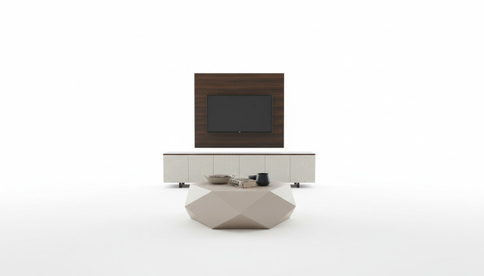 Mueble de televisión de lujo Soporte para televisión Aparador Mesa de centro Panel de televisión de 3 piezas