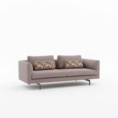 Sofá de sala de estar, tapizado, 3 plazas, conjunto de asientos, textil gris