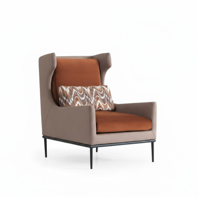 Sillón de sala de estar sofá diseño tapicería textil 1 asiento sofás tapizado