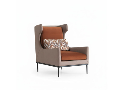 Sillón de sala de estar sofá diseño tapicería textil 1 asiento sofás tapizado