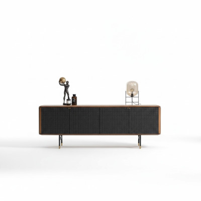 Aparador de sala de estar estilo de lujo marrón moderno de madera Sideboard Loft 228cm