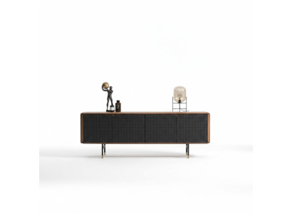 Aparador de sala de estar estilo de lujo marrón moderno de madera Sideboard Loft 228cm