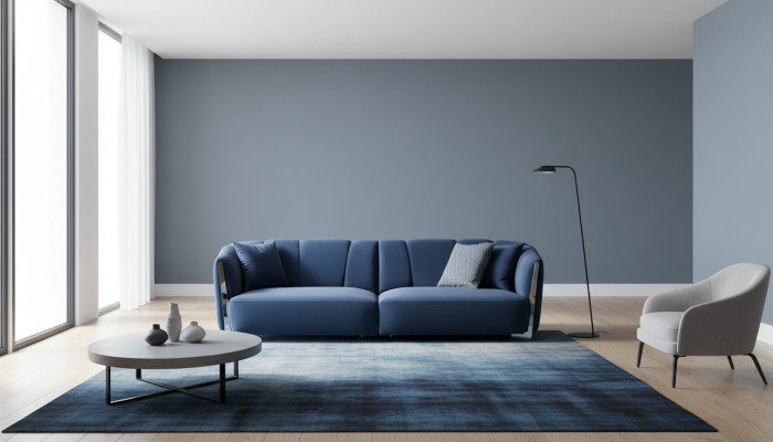 Sala de estar sofá diseñador textil asiento cojín diseño azul