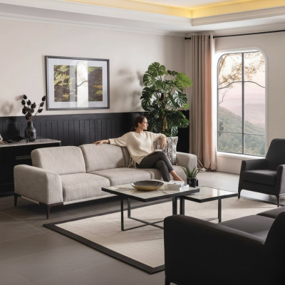 Sofá de salón 4 plazas estilo de diseño muebles sofás modernos elegantes.