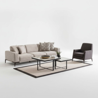 Sofá de salón 4 plazas estilo de diseño muebles sofás modernos elegantes.