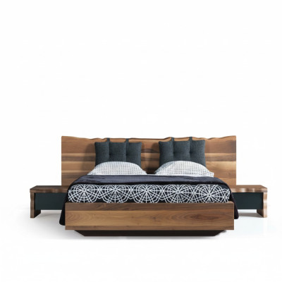Dormitorio Conjunto Cama 2x Mesita de Noche Juego Muebles Nuevo 3 piezas. Nuevo marrón