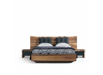 Dormitorio Conjunto Cama 2x Mesita de Noche Juego Muebles Nuevo 3 piezas. Nuevo marrón
