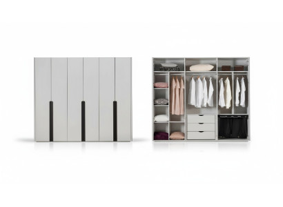 Armario de dormitorio de madera de lujo con diseño moderno y nuevo.
