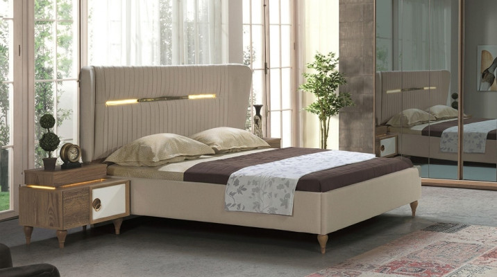 Mesa de noche de dormitorio Mesa auxiliar Diseño Moderno nuevo Marrón Madera