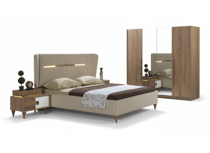 Mesa de noche de dormitorio Mesa auxiliar Diseño Moderno nuevo Marrón Madera