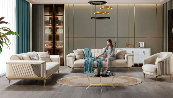 Conjunto de sofás 331 Asiento Sofá Muebles Sala de estar Mobiliario Sofá moderno