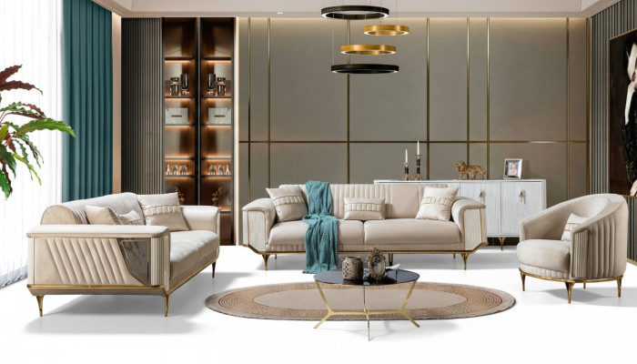 Conjunto de sofás 331 Asiento Sofá Muebles Sala de estar Mobiliario Sofá moderno