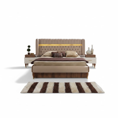 Cama Acolchada Diseño Lujo Doble Hotel Chesterfield Madera Muebles Nuevos