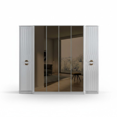 Dormitorio Muebles de madera Armario Armario estilo moderno Blanco Nuevo
