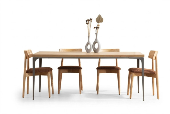 Mesa de comedor marrón Mesa de lujo de estilo comedor clásico moderno Muebles nuevos
