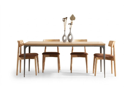 Mesa de comedor marrón Mesa de lujo de estilo comedor clásico moderno Muebles nuevos