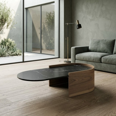 Mesa de centro Mesas de diseñador Mesa auxiliar de lujo de madera Mesa de sala de estar