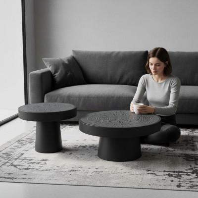 Mesa de centro de lujo de madera Muebles Mesa moderna Mesita de noche Decoración