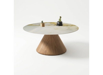 Mesa auxiliar de diseño para sala de estar, mesa redonda de muebles.