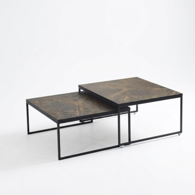 Mesa de centro de lujo Mesa auxiliar Muebles Madera Moderno Diseño de sala de estar