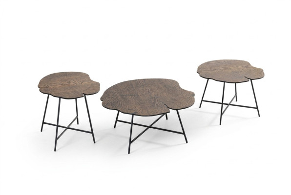 Mesas auxiliares de mesa de café Mesa de centro Sala de estar Juego de 3 piezas Moderno Lujo