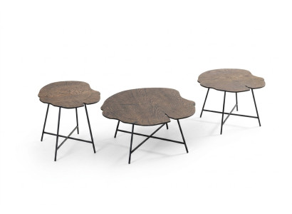 Mesas auxiliares de mesa de café Mesa de centro Sala de estar Juego de 3 piezas Moderno Lujo