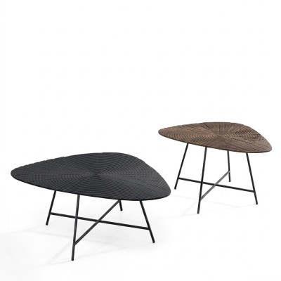 Mesa de centro de madera Mesa auxiliar Mesa de café Mesa de salón de diseñador 2 piezas.