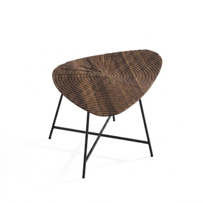 Mesa de centro de lujo para la sala de estar con tapa tallada