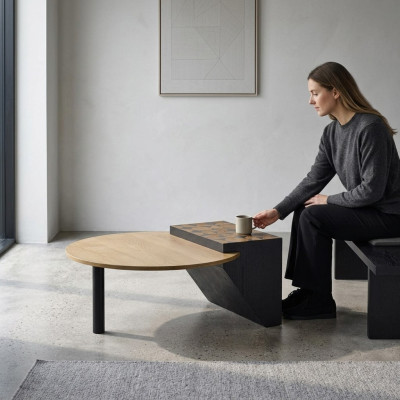 Mesa de centro de madera Mesa de sala de estar Muebles Diseño Mesa Lujo Mobiliario
