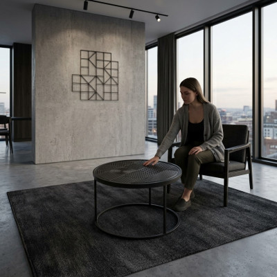 Mesa de centro, mesa de café, muebles de diseño, mesa, mesa de salón, negro