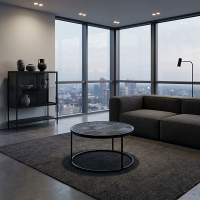 Mesa de centro, mesa de café, muebles de diseño, mesa, mesa de salón, negro