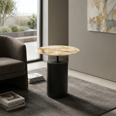 Mesa de centro de la sala de estar de diseño de lujo estilo italiano nuevo.