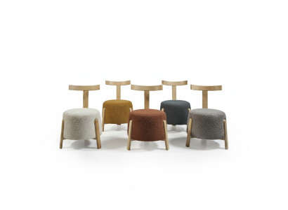 Diseño de silla Sillas Conjunto de lujo de tela de tapicería Grupo de 5 piezas Set Relax Club