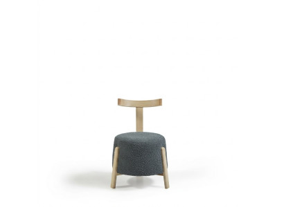 Silla Comedor Sillón Tapizado Salón Textil Asiento Butaca Gris Nuevo Redondo