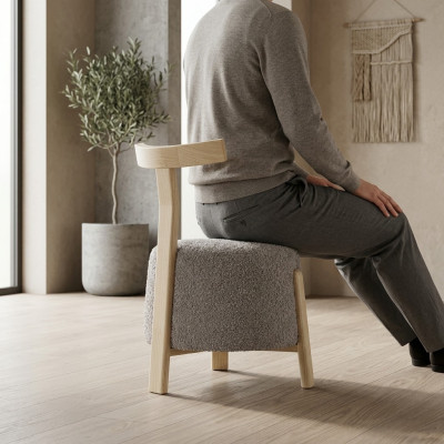 Sillón moderno 1x silla de comedor sala asiento tapizado textil nuevo