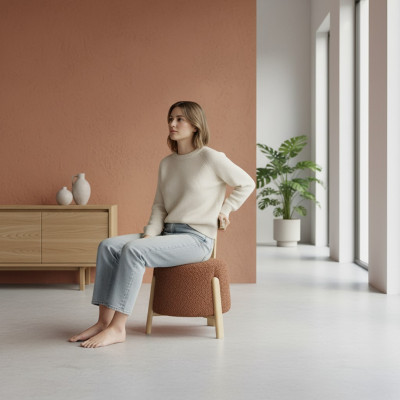 Silla de lujo para comedor, tapizada, sillón redondo, asiento tipo lounge, 1x sillón con respaldo, nuevo.