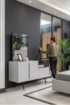 Exquisita cómoda minimalista para dormitorio en estilo moderno