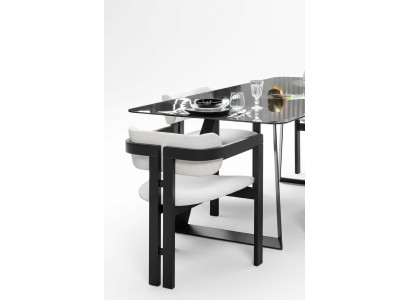 Silla de comedor Silla Sillón Diseño Mesa de comedor Asiento Madera Lujo Blanco