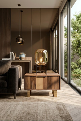 Mesitas de noche rectangulares de madera Mesa de noche Mesita auxiliar de dormitorio