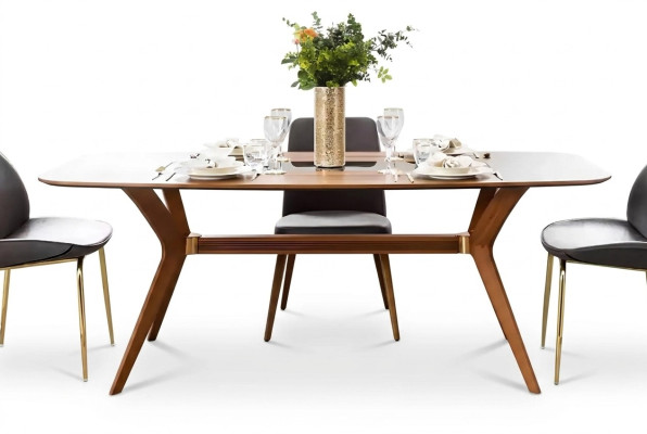 Mesa de comedor muebles de diseño Mesa de comedor Lujo Estilo italiano Mesa de madera Mesas