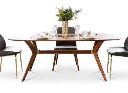 Mesa de comedor muebles de diseño Mesa de comedor Lujo Estilo italiano Mesa de madera Mesas
