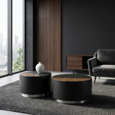 Mesa de centro de diseño de lujo, mesa de café auxiliar para muebles de sala de estar.