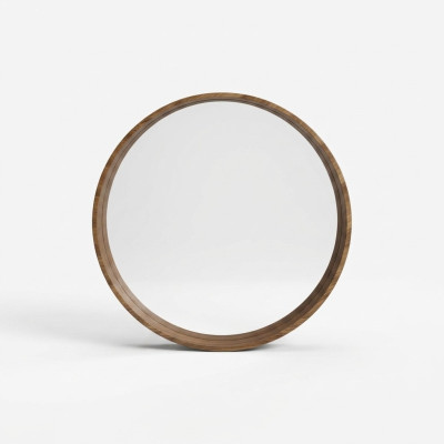 Espejo clásico de pared de madera, diseño de espejo marrón para sala de estar, nuevo.