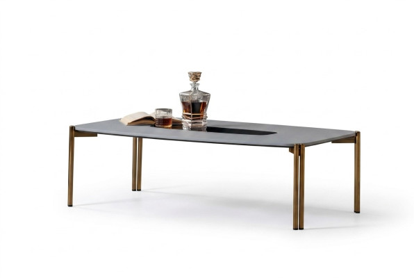 Mesa de centro Mesa de café Sala de estar Blanco Lujo Diseño de mesas de centro Madera