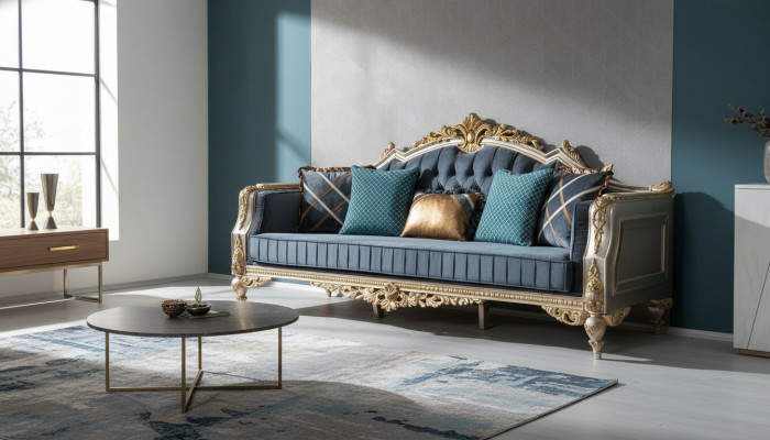 Sofá de 3 plazas de diseño en estilo clásico para la sala de estar