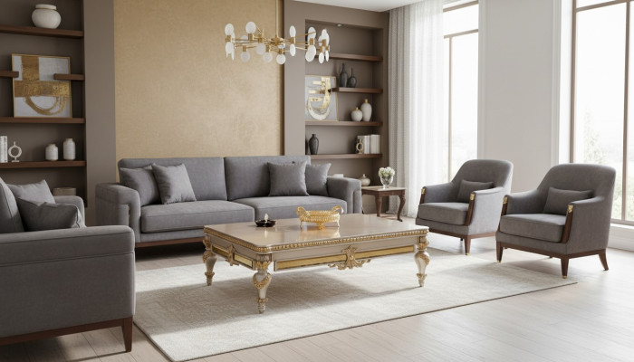 Mesa de café Mesa Mesas de centro Mesa de madera Diseño Lujo Mesa auxiliar 130x80